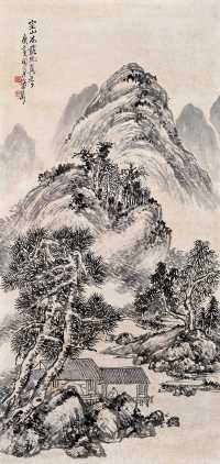 蒲华 1890年作 空山木落 立轴